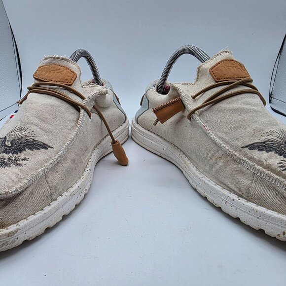 Hey Dude Wally Americana Flag Mens Size 9 Beige Casual Shoes Walking Comfort main image 12